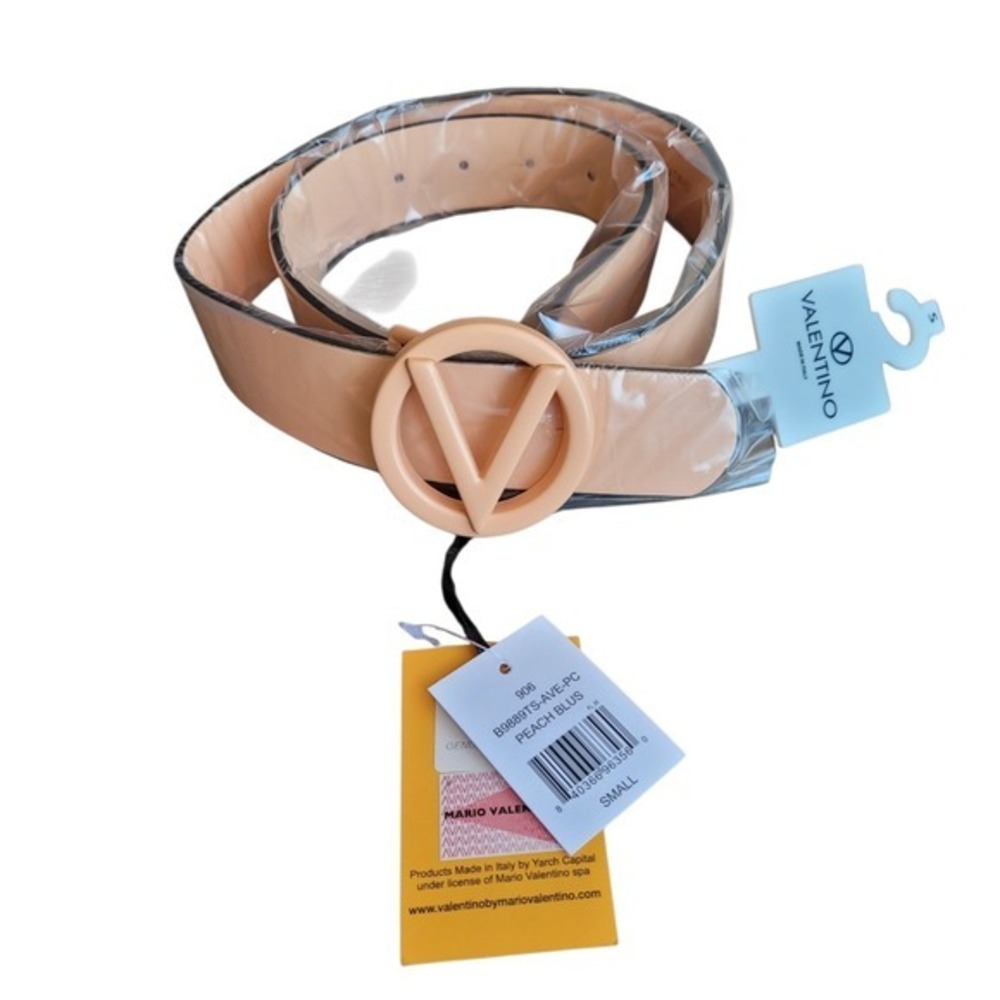 VALENTINO By Mario Valentino S Peach Blush Giusy Leather Belt